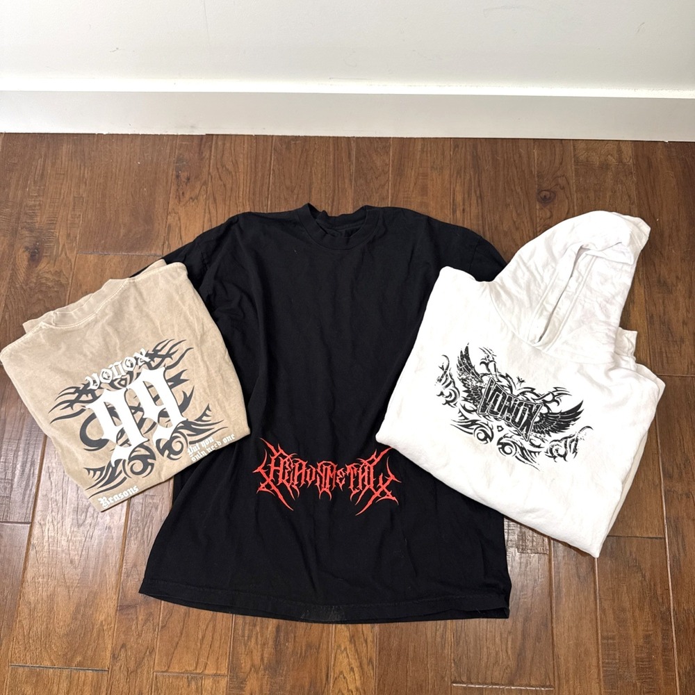 Vonox Weight Lifting Training Gym Body Building Tribal Beach Hoodie T Shirt XL